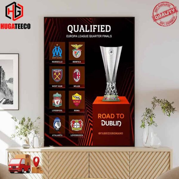 Qualified For Europa League Quarter Finals Draw Will Be Friday March 15 Poster Canvas
