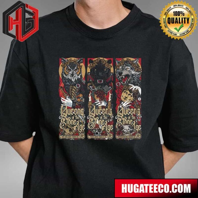 Queen Of The Stone Age Along With Beyond The Pale Posters 16-18-19 February 2024 Australia Tour All Posters T-Shirt
