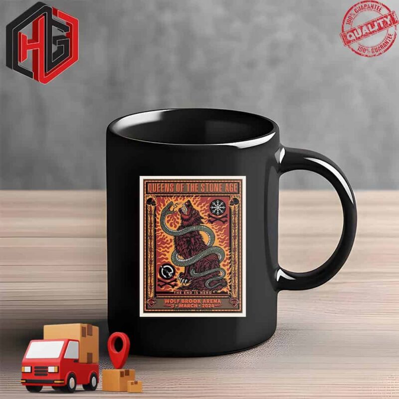 Queens Of The Stone Age The End Is Nero Wolf Brook Arena March 3rd 2024 Ceramic Mug