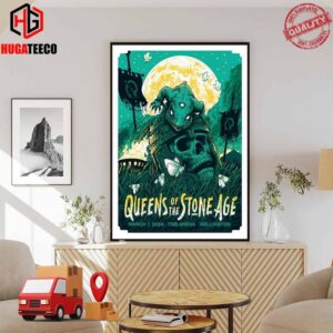 Queens Of The Stone Age Wellington 1st March 2024 At TSB Areana Poster Canvas