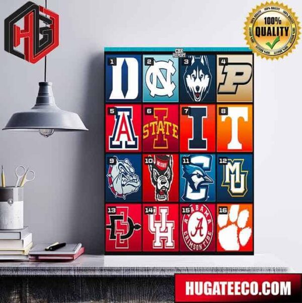 Ranking The Sweet 16 Fanbases At NCAA March Madness Poster Canvas