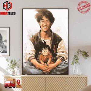 Rest In Peace Akira Toriyama And Son Goku Dragon Ball Poster Canvas