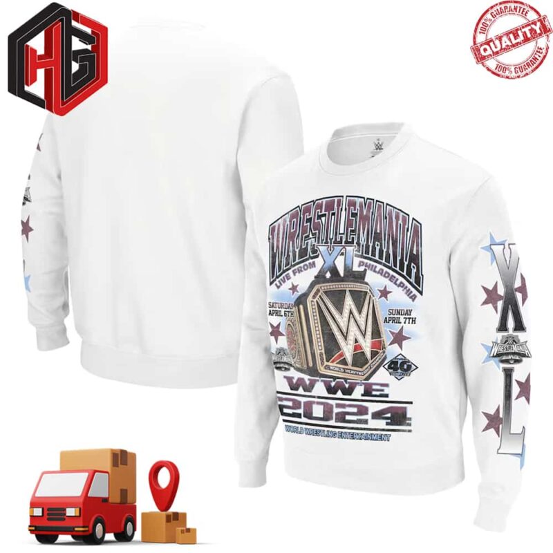 Ripple Junction WWE WrestleMania 40 World Heavyweight Championship Title Belt All Over Print Sweatshirt