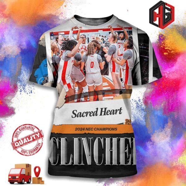 Sacred Heart Pioneers Win The NEC Tournament For The Second Year In A Row NCAA March Madness Merchandise 3D T-Shirt