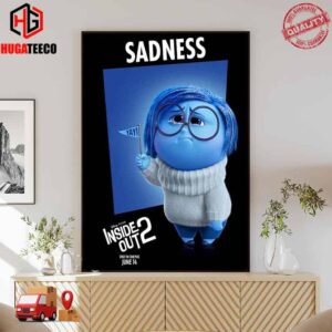 Sadness Character In Inside Out 2 Only In Cinemas June 14 Poster Canvas