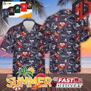 Saleoff The Muppets Animal Pattern Summer Hawaiian Shirt And Beach Short