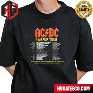 Schedules List For ACDC Power Up Tour With The Pretty Reckless T-Shirt