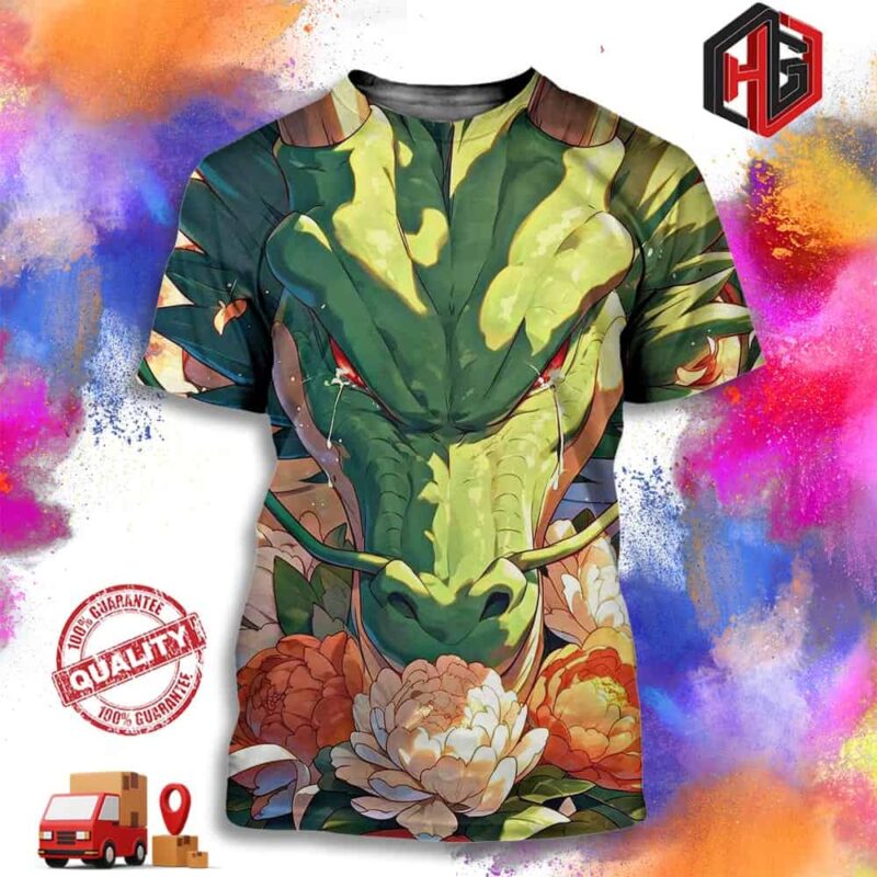 Shenron Dragon God of Earth Rest In Peace Akira Toriyama 3D T-Shirt