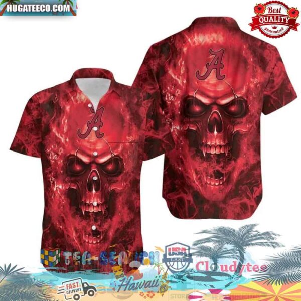 Skull Alabama Crimson Tide NCAA Hawaiian Shirt