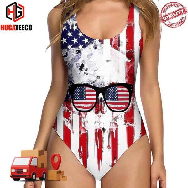Skull American Flag Ugly Swimsuit Bikini Summer Collections 2024