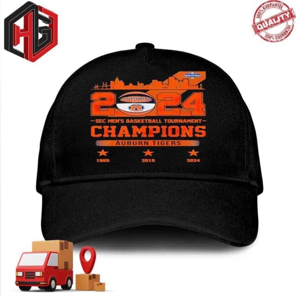 Skyline 2024 SEC Mens Basketball Tournament Champions Auburn Tigers Hat-Cap