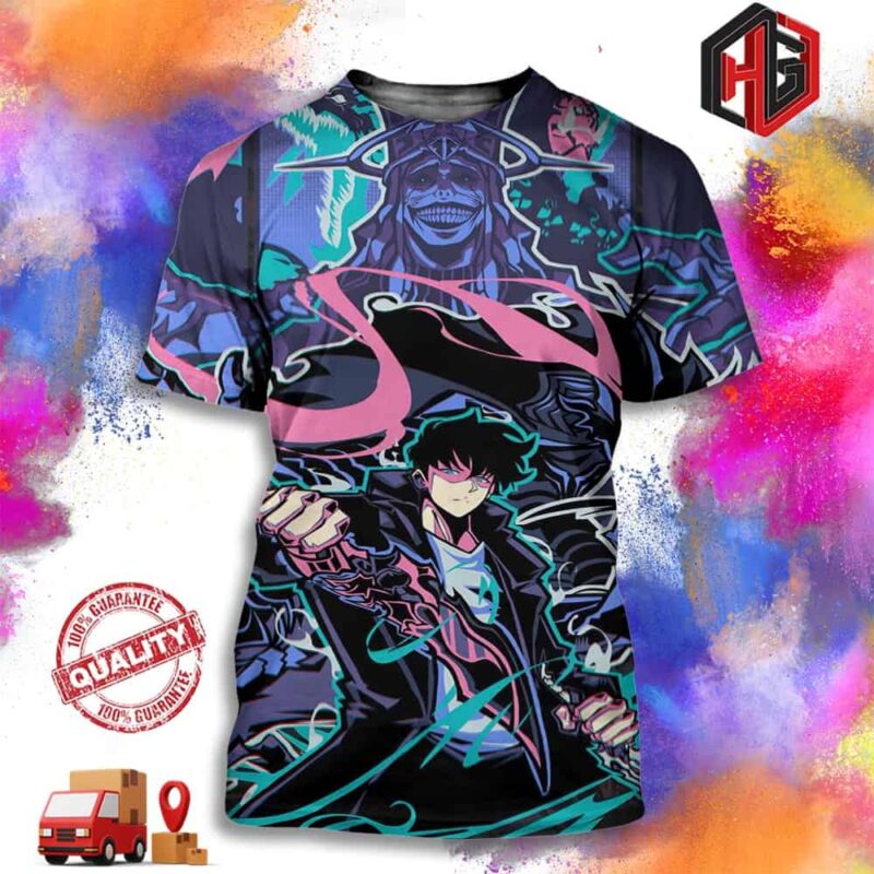 Solo Leveling Na honjaman Level-up Manga Jin Woo Merchandise 3D T-Shirt