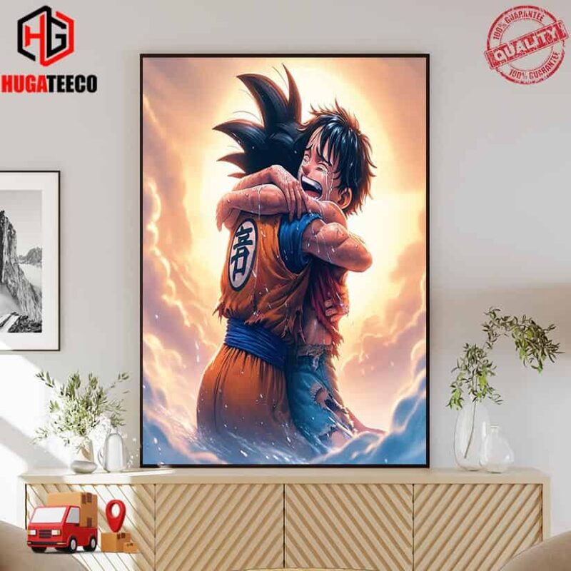 Son Goku Dragon Ball X Luffy One Piece Poster Canvas