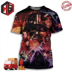 Star Wars Episode III Revenge Of The Sith By Th3Valentine Bottleneckgallery Merch Poster 3D T-Shirt
