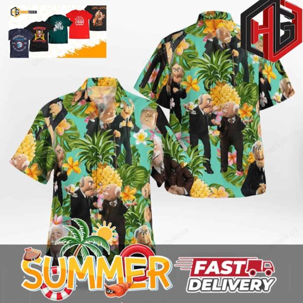 Statler And Waldorf Muppets Tropical Summer Hawaiian Shirt And Beach Short