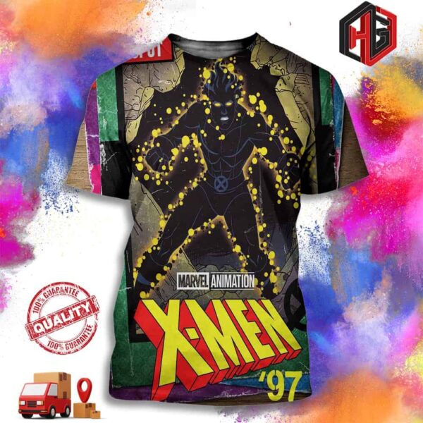 Sunspot Marvel Animation All-new X-men 97 Streaming March 20 Only On Disney 3D T-Shirt