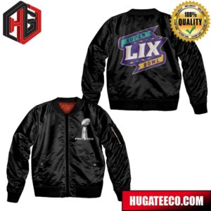 Icredibale Logo For Super Bowl LIX With Cup Bomber Jacket