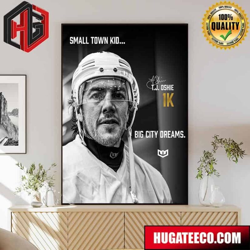 T J Oshie Washington Capitals Has Hit The 1000 Games Played Mark Poster Canvas