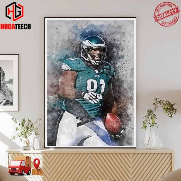 Thank You Philadelphia Eagles Fletcher Cox Retirement After 12 Seasons NFL Wall Art Poster Canvas