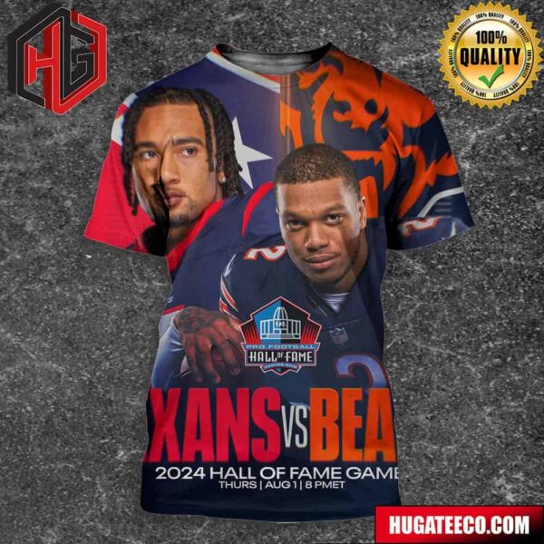 The 2024 Hall of Fame Game NFL Houston Texans Vs Chicago Bears On Thurs Aug 1 3D T-Shirt