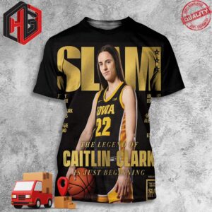 The Biggest Name In College Basketball The Legend Of Caitlin Clark Is Just Beginning Iowa’s Star Covers SLAM Magazine 249 Golden Version 3D T-Shirt