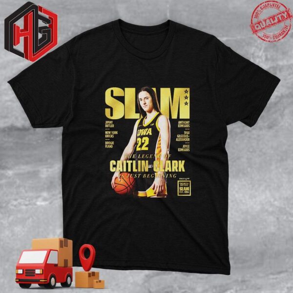 The Biggest Name In College Basketball The Legend Of Caitlin Clark Is Just Beginning Iowa’s Star Covers SLAM Magazine 249 Golden Version T-Shirt