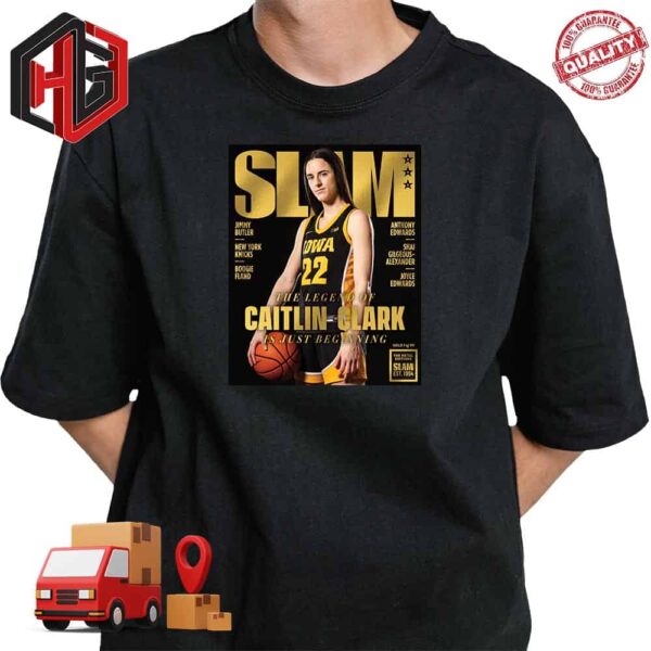 The Legend Of Caitlin Clark In College Basketball Iowa’s Star Covers Slam 249 T-Shirt
