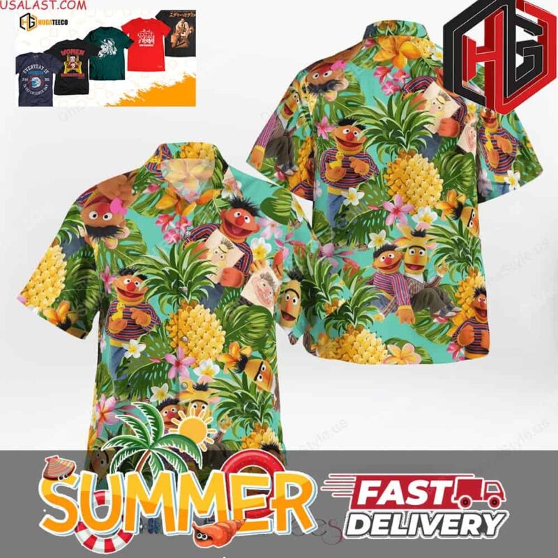 The Muppet Show Bert And Ernie Summer Hawaiian Shirt And Beach Short