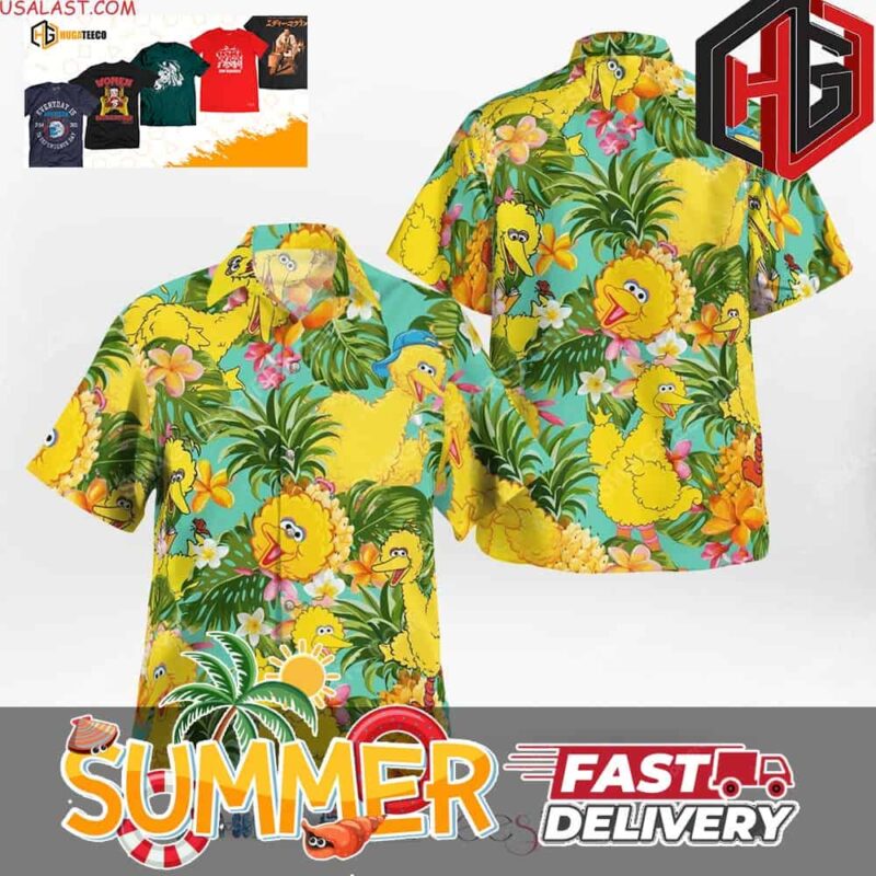 The Muppet Show Big Bird Summer Hawaiian Shirt And Beach Short
