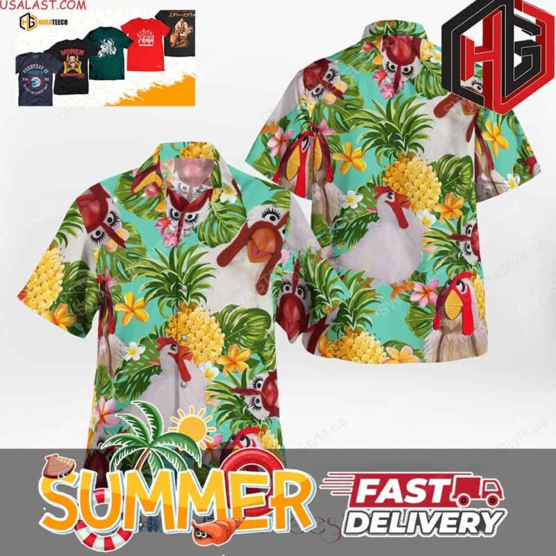 The Muppet Show Camilla The Chicken Summer Hawaiian Shirt And Beach Short
