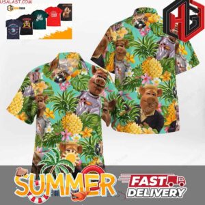 The Muppet Show Link Hogthrob Tropical Summer Hawaiian Shirt And Beach Short