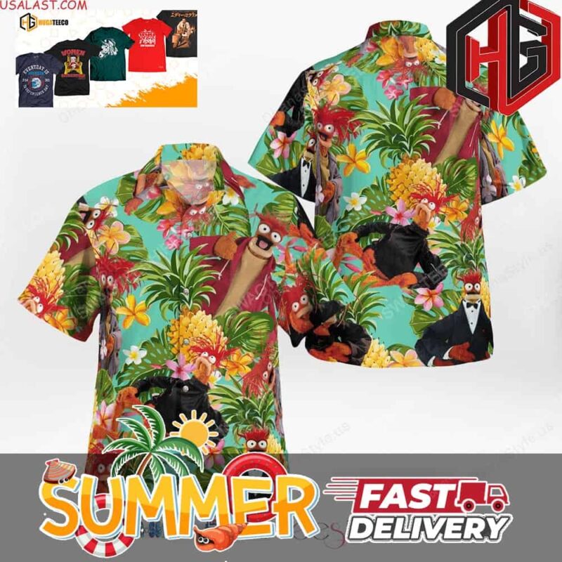 The Muppet Show Pepe The King Prawn Summer Hawaiian Shirt And Beach Short