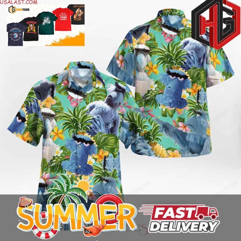 The Muppet Show Sam The Eagle Summer Hawaiian Shirt And Beach Short
