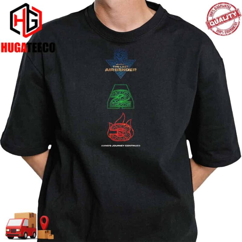 The Poster For Avatar The Last Airbender 3 Season Logo Aang’s Journey Continues Unisex T-Shirt