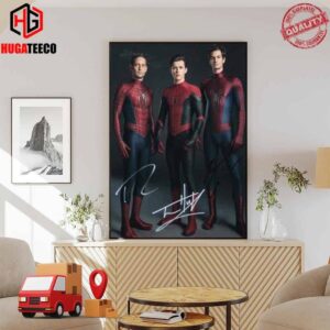 The Signed All 3 Of Spider Man Photo is On Silent Auction From Tom Holland And His Brother’s Charity Poster Canvas
