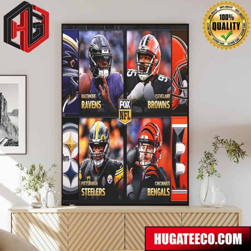 Top 4 NFL Teams In AFC North Next Season Poster Canvas