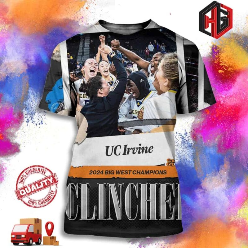 UC Irvine Anteaters Are The Big West Champions 2024 NCAA March Madness 3D T-Shirt