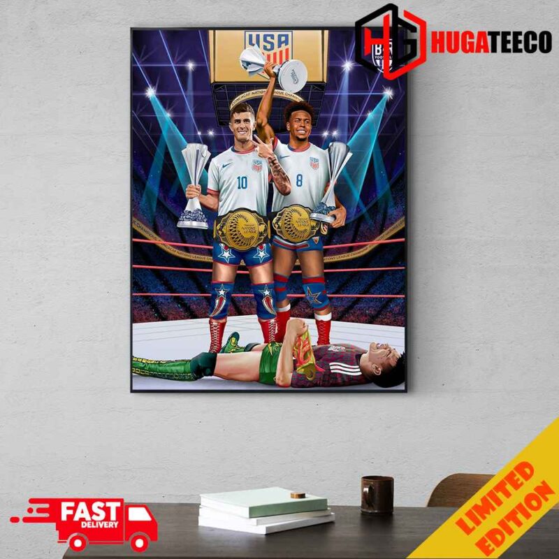 USMNT Defeat Mexico To Win Their Third-Straight Concacaf Nations League 2024 Congratulations Poster Canvas