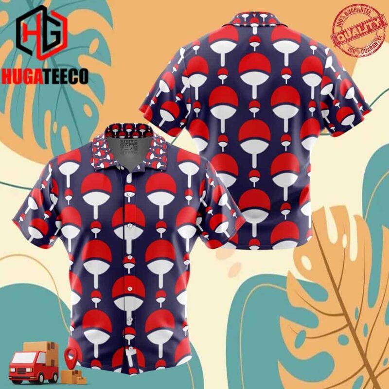 Uchiha Clan Crest Naruto Shippuden Hawaiian Shirt For Men And Women Summer Collections