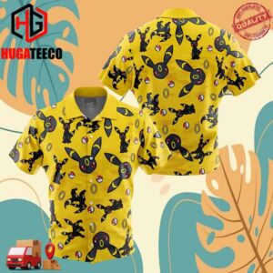 Umbreon Pattern Pokemon Hawaiian Shirt For Men And Women Summer Collections