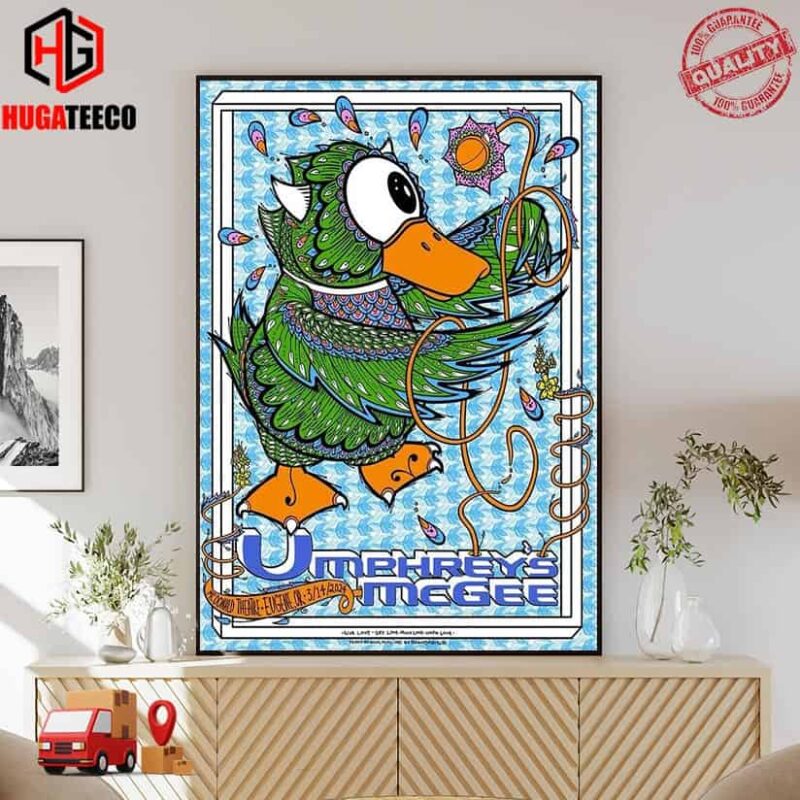 Umphrey’s McGee Back In Eugene On March 14 2024 MC Donal Theatre Poster Canvas