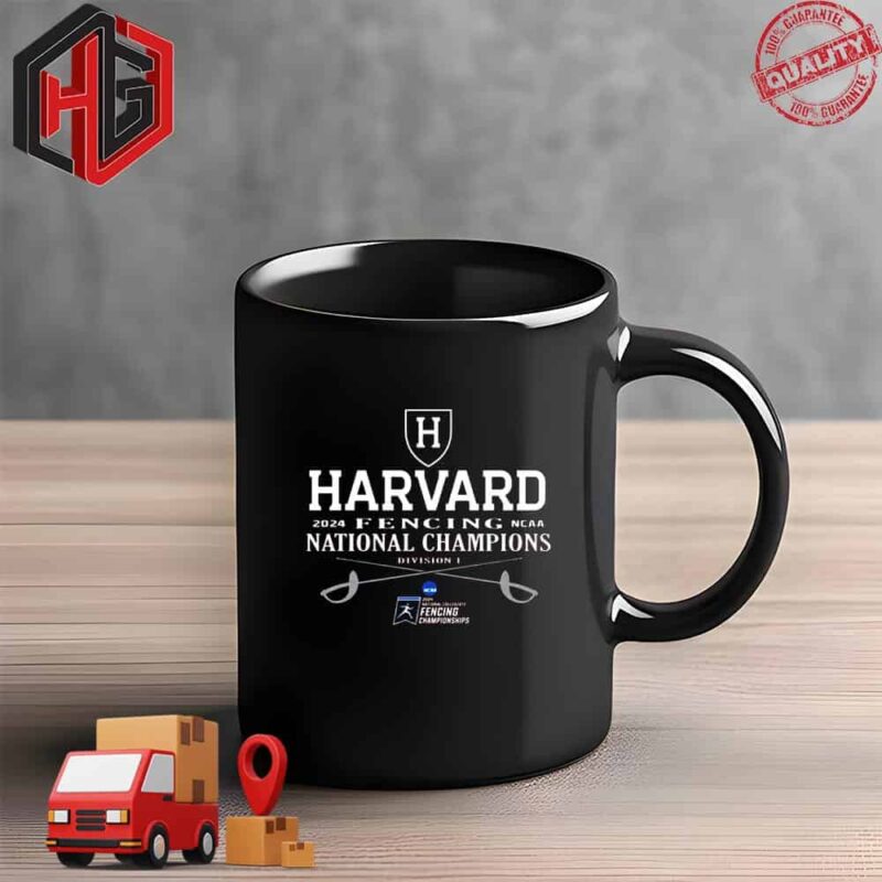 Unisex Blue 84 Crimson Harvard Crimson 2024 NCAA Fencing National Champions T-Shirt Ceramic Mug