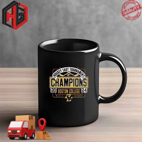 Unisex Blue 84 Maroon Boston College Eagles 2024 Hockey East Men’s Tournament Champions T-Shirt Ceramic Mug