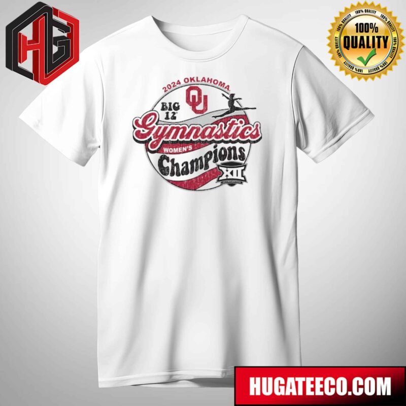 Unisex Blue 84 White Oklahoma Sooners 2024 Big 12 Women’s Gymnastics Champions T-Shirt