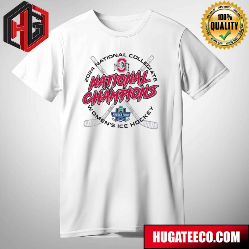 Unisex Champion White Ohio State Buckeyes 2024 NCAA Women’s Ice Hockey National Champions Locker Room T-Shirt