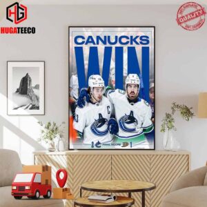 Vancouver Canucks Win Anaheim Ducks 2 1 Poster Canvas