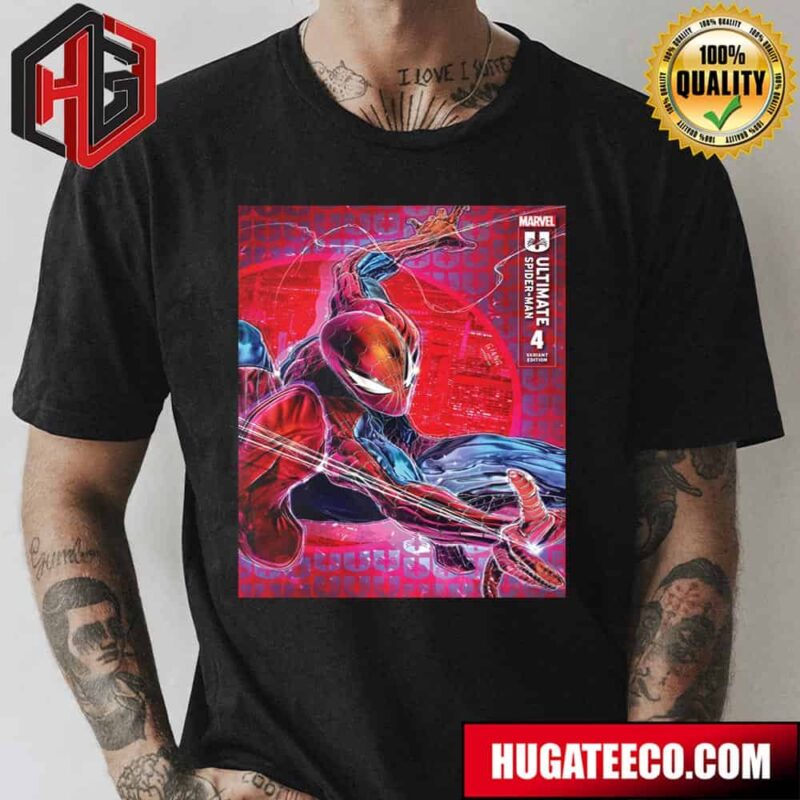 Variant Cover For Ultimate Spider-Man 4 Marvel Studios By John Giang T-Shirt