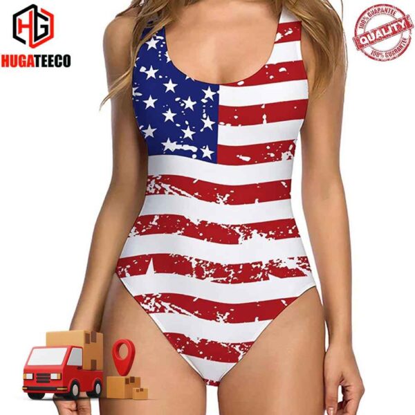 Vintage American Flag Ugly Bathing Suit Swimsuit Bikini Summer Collections 2024