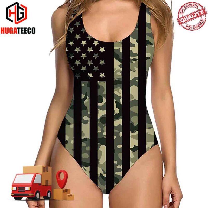 Vintage American Flag Ugly Swimsuit Bikini Summer Collections 2024