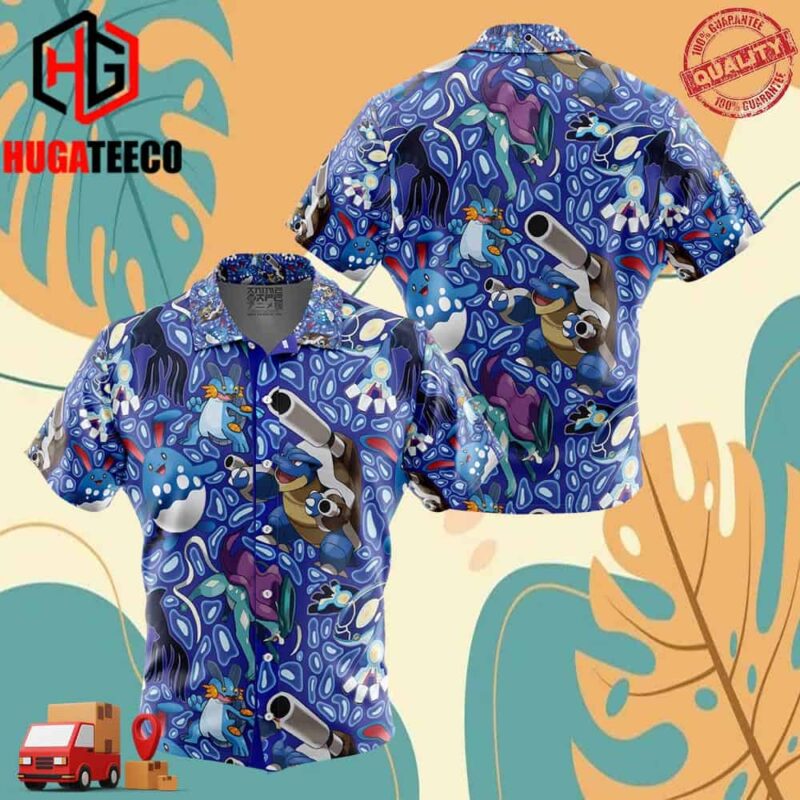 Water Type Pokemon Pokemon Hawaiian Shirt For Men And Women Summer Collections